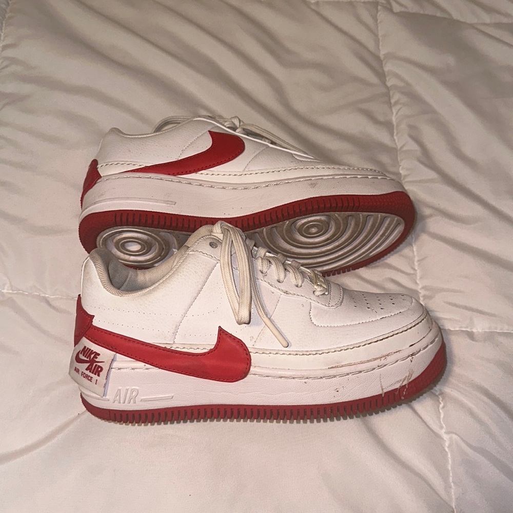 Nike Air forces red and white